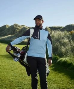 Galvin Green Daxton 1/2 Zip Insula Top Blue Bell/Black/Wh -Clubs Shop galvin green daxton 1 2 zip insula top blue bell black wh p12266 26489 image