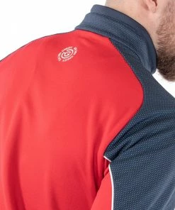 Galvin Green Daxton 1/2 Zip Insula Top Red/Navy/White -Clubs Shop galvin green daxton 1 2 zip insula top red navy white p12265 26482 image