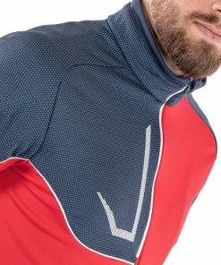 Galvin Green Daxton 1/2 Zip Insula Top Red/Navy/White -Clubs Shop galvin green daxton 1 2 zip insula top red navy white p12265 26484 image