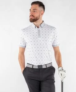 Galvin Green Marlow Polo Shirt - White/Cool Grey -Clubs Shop galvin green marlow polo shirt white cool grey p12136 25990 image