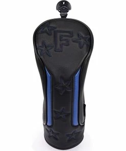 Gamola Golf Big Teeth Black & Blue Star PU Leather Fairway Headcover
