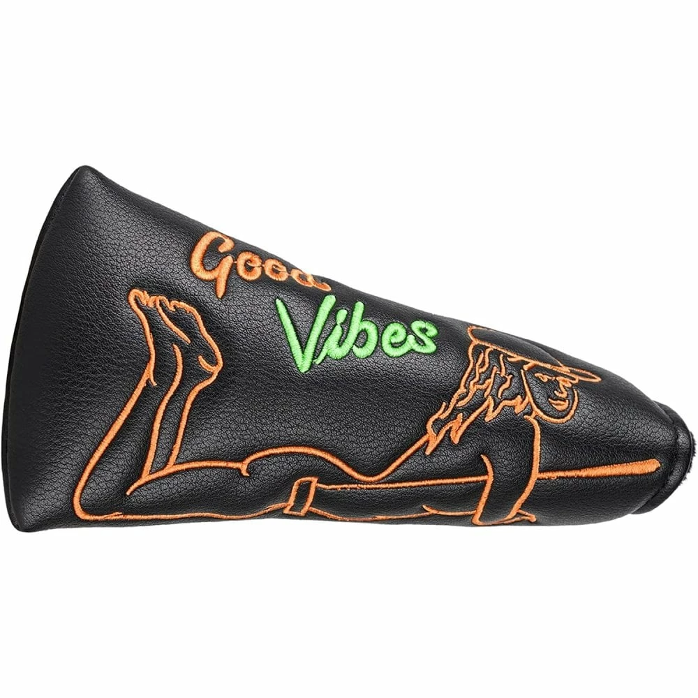 Gamola Golf Black Good Vides Sexy Women Magnetic Blade Putter Headcover 3 Gamola Golf Black Good Vides Sexy Women Magnetic Blade Putter Headcover