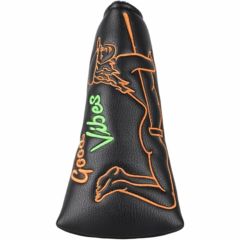 Gamola Golf Black Good Vides Sexy Women Magnetic Blade Putter Headcover 4 Gamola Golf Black Good Vides Sexy Women Magnetic Blade Putter Headcover - Image 2