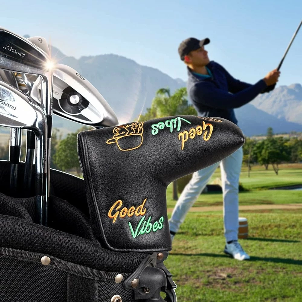 Gamola Golf Black Good Vides Sexy Women Magnetic Blade Putter Headcover 5 Gamola Golf Black Good Vides Sexy Women Magnetic Blade Putter Headcover - Image 3