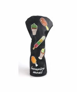 Gamola Golf Black Ice Cream PU Leather Driver Novelty Headcover