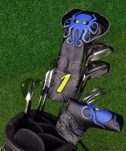 Gamola Golf Black PU Blue Octopus Magnetic Blade Putter Headcover -Clubs Shop gamola golf black pu blue octopus magnetic blade putter headcover p13626 31141 image