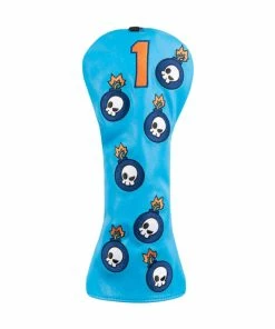 Gamola Golf Blue Skull Bomb PU Leather Driver Novelty Headcover