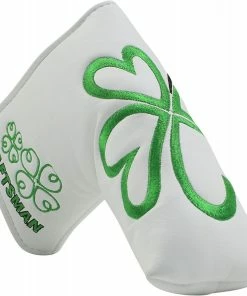 Gamola Golf Craftsman White Lucky 4 Leaf Clover Blade Putter Headcover