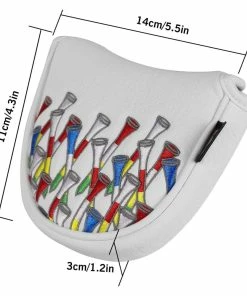 Gamola Golf Craftsman White PU Golf Tee Mallet Putter Headcover -Clubs Shop gamola golf craftsman white pu golf tee mallet putter headcover p13644 31196 image
