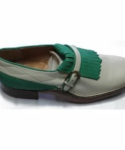 Gamola Golf Italian Leather Golf Shoe Cattolic - Green/White