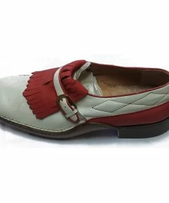 Gamola Golf Italian Leather Golf Shoe Cattolic - Red/White