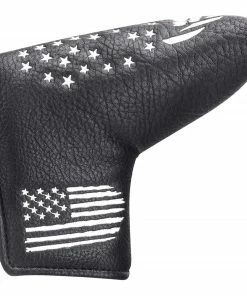 Gamola Golf Mytag Black Skulls Magnetic Blade Putter PU Headcover