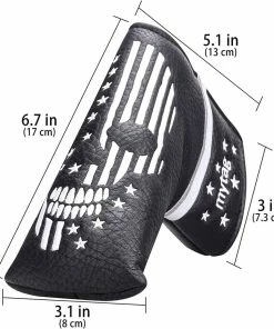 Gamola Golf Mytag Black Skulls Magnetic Blade Putter PU Headcover -Clubs Shop gamola golf mytag black skulls magnetic blade putter pu headcover p13565 30949 image