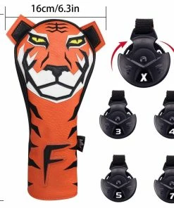 Gamola Golf Orange Tiger PU Leather Novelty Fairway Headcover -Clubs Shop gamola golf orange tiger pu leather novelty fairway headcover p13590 31035 image