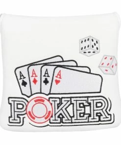 Gamola Golf Poker White Magnetic Spider Mallet Putter Headcover
