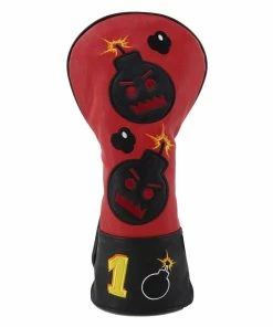 Gamola Golf Red & Black Bomb PU Leather Driver Novelty Headcover