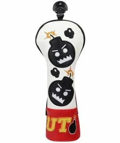 Gamola Golf Red & White, Black Bomb Utility PU Leather Headcover