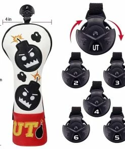 Gamola Golf Red & White, Black Bomb Utility PU Leather Headcover -Clubs Shop gamola golf red white black bomb utility pu leather headcover p13568 30963 image