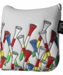Gamola Golf White PU Colour Golf Tees Spider Mallet Putter Headcover