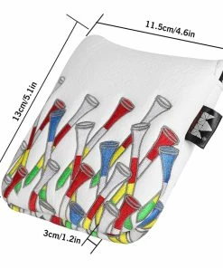 Gamola Golf White PU Colour Golf Tees Spider Mallet Putter Headcover -Clubs Shop gamola golf white pu colour golf tees spider mallet putter headcover p13640 31183 image