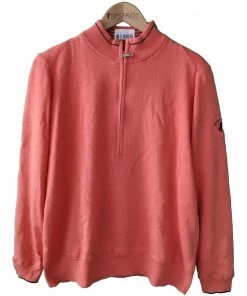 Green Lamb Brady Lined 1/2 Zip Sweater Cor/Nvy