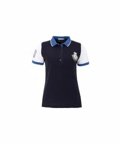 Green Lamb CILLA CRESTED POLO WHT-NVY