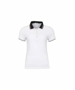Green Lamb CLAUDINE CLUB POLO - WHITE/BLACK