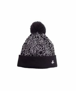 Green Lamb IRIS FLEECE LINEDBEANIE HAT - NAVYCRK