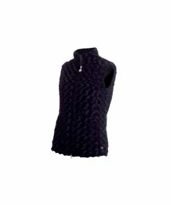 Green Lamb KATHERINE FUN FUR GILET - NAVY
