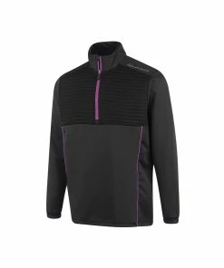 Island Green 1/2 Zip Layering Top - Black