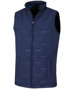 Island Green HEAT WELDED - PADDED GILET - NAVY MARINE