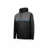 Island Green HOODED TOP LAYER - BLACK/CHAR MARL/MARINE