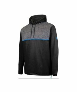 Island Green HOODED TOP LAYER - BLACK/CHAR MARL/MARINE