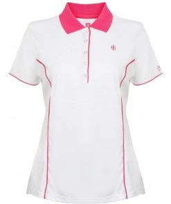 Island Green Ladies Polo Shirt Honey Suckle/White