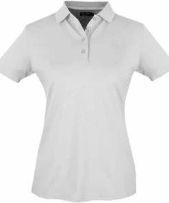 Island Green Ladies Polo Shirt Silver Grey