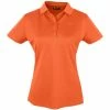Island Green Ladies Polo Shirt Tiger Lilly Orange