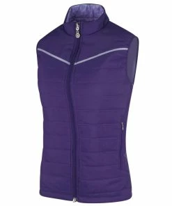 Island Green LADIES REVERSIBLE PADDED GILET PLUM -Clubs Shop island green ladies reversible padded gilet plum p12228 26400 image