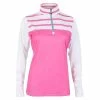 Island Green Long Sleeve Half Zip Neck Top White/Pink -Clubs Shop island green long sleeve half zip neck top white pink p6632 13094 image
