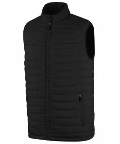 Island Green MENS HEAT WELD PADDED GILET BLACK