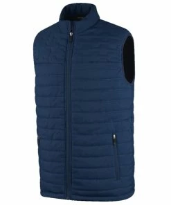 Island Green MENS HEAT WELD PADDED GILET NAVY