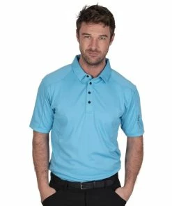 Island Green - MENS POLOSHIRT TURQUOISE