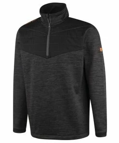 Island Green MENS TOP LAYER PADDED YOKE CHARCOAL MARL