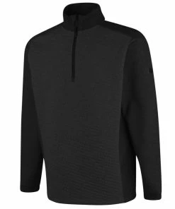 Island Green MENS TOP LAYER WITH JACQUARD KNIT BLACK