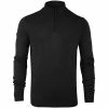 Island Green MENS ZIP NECK KNIT JUMPER - BLACK