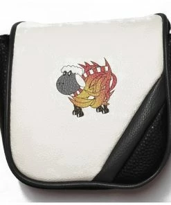 Masters Logo Sheep On Fire Mallet Putter Cover - Black/Grey/White