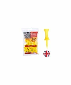 Masters Plastic Graduated Castle Tees 1 3/4 Yellow - 30 Pack