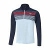 Mizuno 2022 Brz Elite ST 1/4 Zip Top - Navy/Blue -Clubs Shop mizuno 2022 brz elite st 1 4 zip top navy blue p8918 18843 image