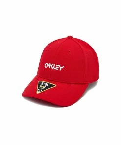 Oakley 6 PANEL STRETCH METALLIC HAT HAT - Red Line