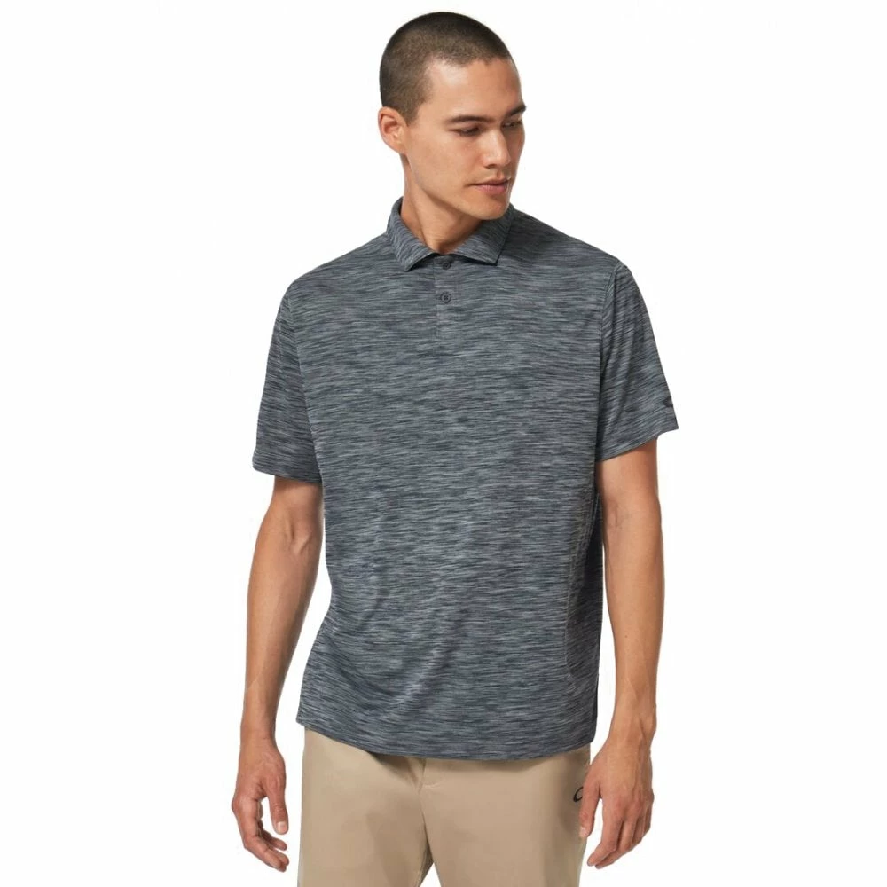 Oakley AERO HYDROLIX Polo - BLACKOUT Heather 3 Oakley AERO HYDROLIX Polo - BLACKOUT Heather