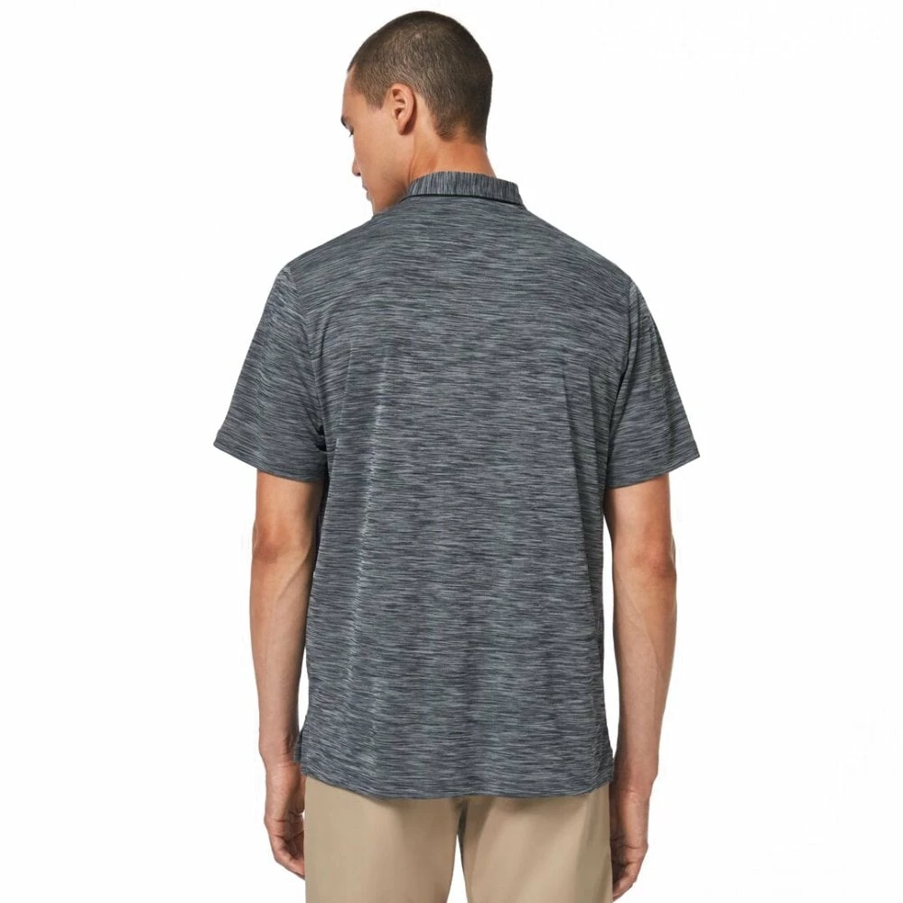 Oakley AERO HYDROLIX Polo - BLACKOUT Heather 4 Oakley AERO HYDROLIX Polo - BLACKOUT Heather - Image 2